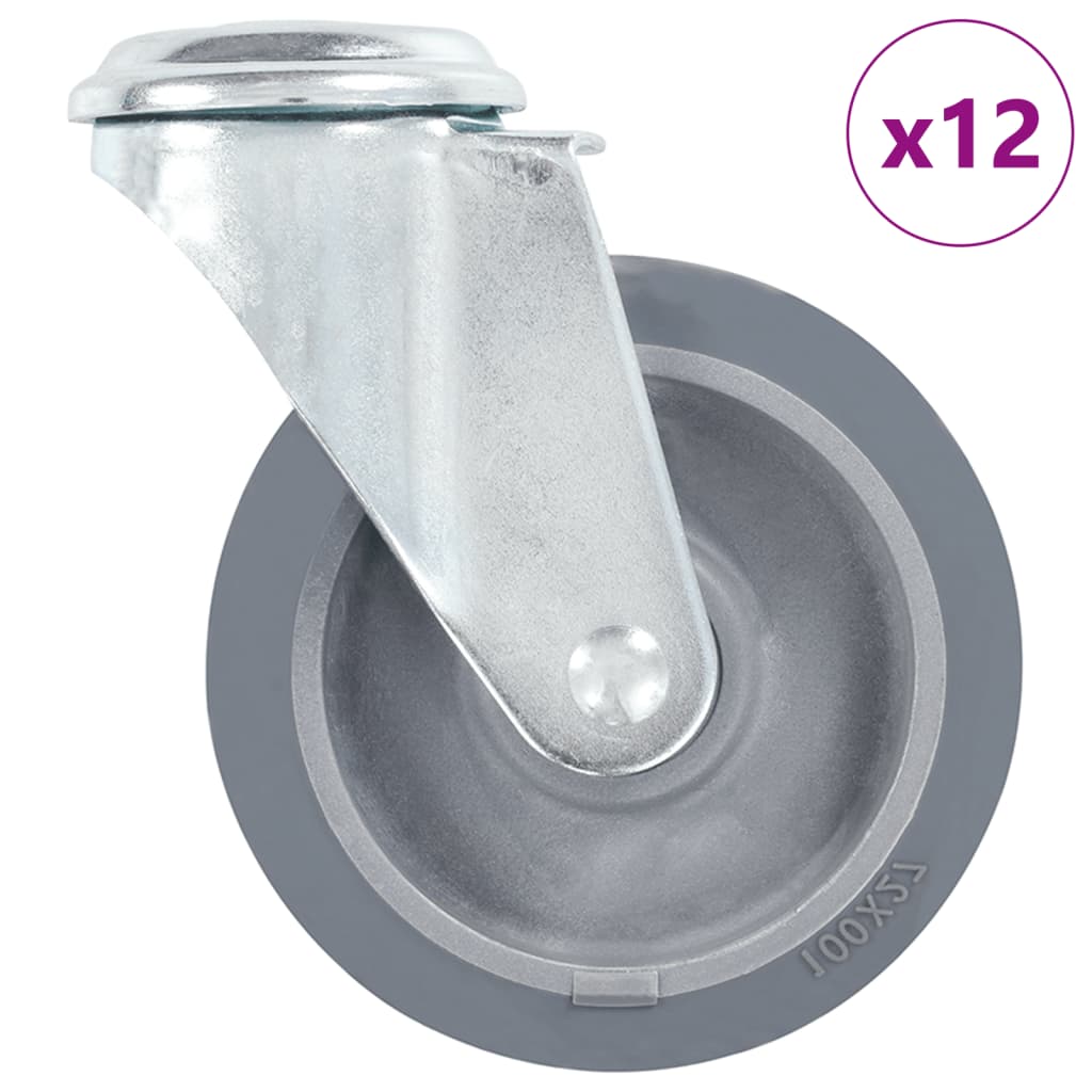 vidaXL Zwenkwielen met boutgaten 4 st 100 mm