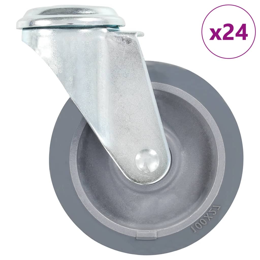 vidaXL Zwenkwielen met boutgaten 4 st 100 mm