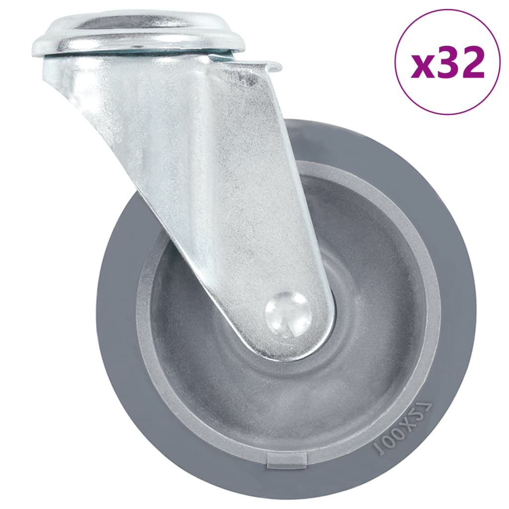 vidaXL Zwenkwielen met boutgaten 4 st 100 mm