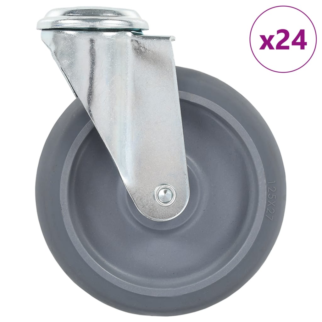 vidaXL Zwenkwielen met boutgaten 4 st 125 mm