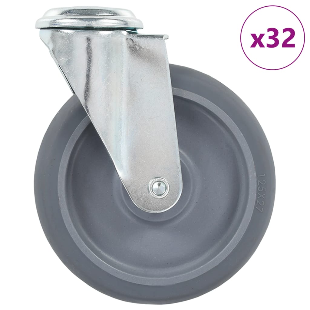 vidaXL Zwenkwielen met boutgaten 4 st 125 mm