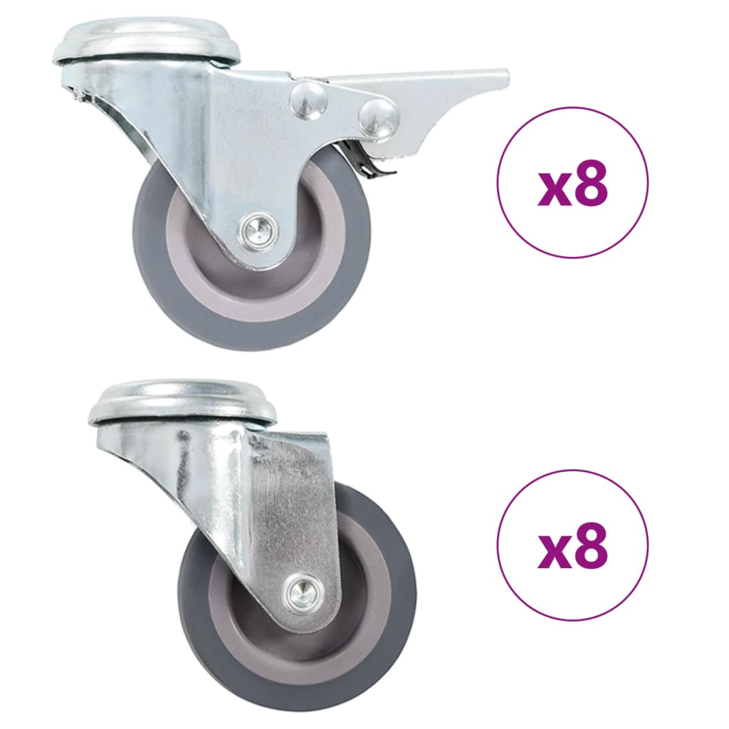 vidaXL Swivel Casters with Bolt Holes 4 pcs 50 mm