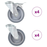 vidaXL Swivel Casters with Bolt Holes 4 pcs 100 mm