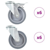 vidaXL Swivel Casters with Bolt Holes 4 pcs 100 mm