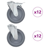 vidaXL Swivel Casters with Bolt Holes 4 pcs 125 mm
