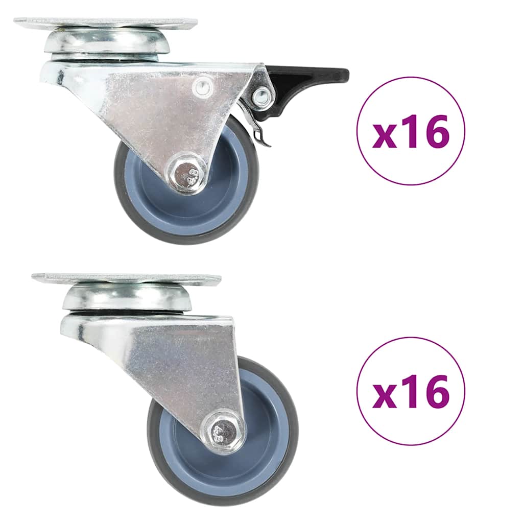 vidaXL Swivel Casters Double 4 pcs 50 mm