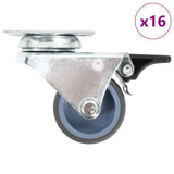 vidaXL Swivel Casters Double with Double Brakes 4 pcs 50 mm