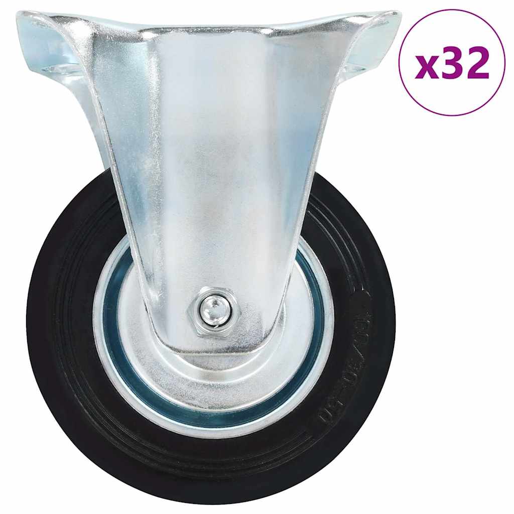 vidaXL Roues fixes 4 pcs 100 mm