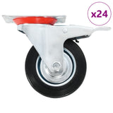 vidaXL Zwenkwielen met dubbele remmen 4 st 100 mm