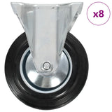 vidaXL Fixed Castor Wheels 4 pcs 160 mm