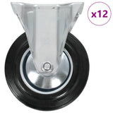 vidaXL Fixed Castor Wheels 4 pcs 160 mm