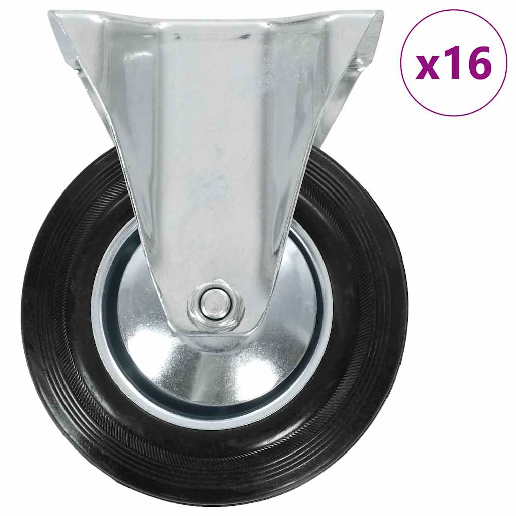 vidaXL Fixed Castor Wheels 4 pcs 160 mm