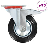 vidaXL Swivel Castors with Double Brakes 4 pcs 160 mm