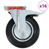 vidaXL Zwenkwielen met dubbele remmen 4 st 200 mm