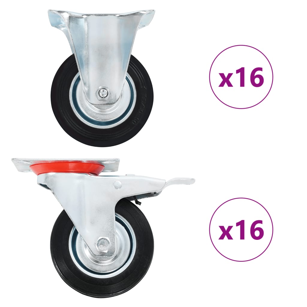 vidaXL Wielen 4 st 100 mm