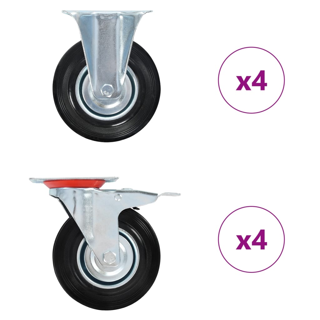 vidaXL Roulettes 4 pcs 125 mm