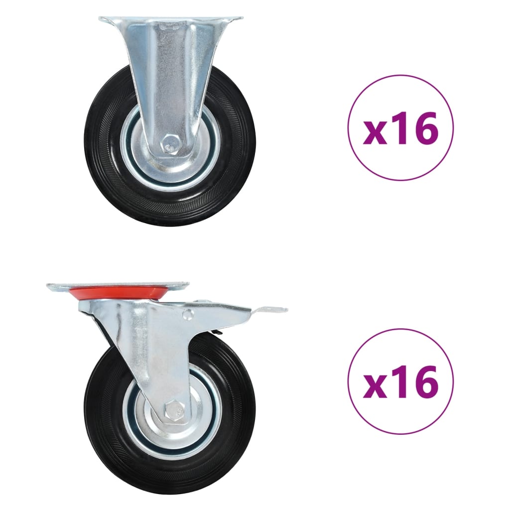 vidaXL Roulettes 4 pcs 125 mm