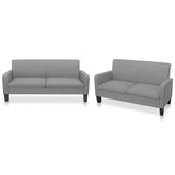 vidaXL Tweezitsbank 135x65x76 cm lichtgrijs