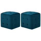 vidaXL Ottomans 2 pcs 30x30x30 cm velvet blue
