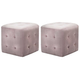 vidaXL Ottomans 2 pcs 30x30x30 cm velvet blue