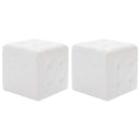 vidaXL Poef 2 st 30x30x30 cm kunstleer grijs
