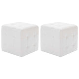 vidaXL Pouffe 2 pcs 30x30x30 cm artificial leather grey