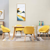 vidaXL Eetkamerstoelen 4 st stof donkergrijs