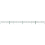 vidaXL Fence Panel with Posts Iron 176.5x80 cm Green