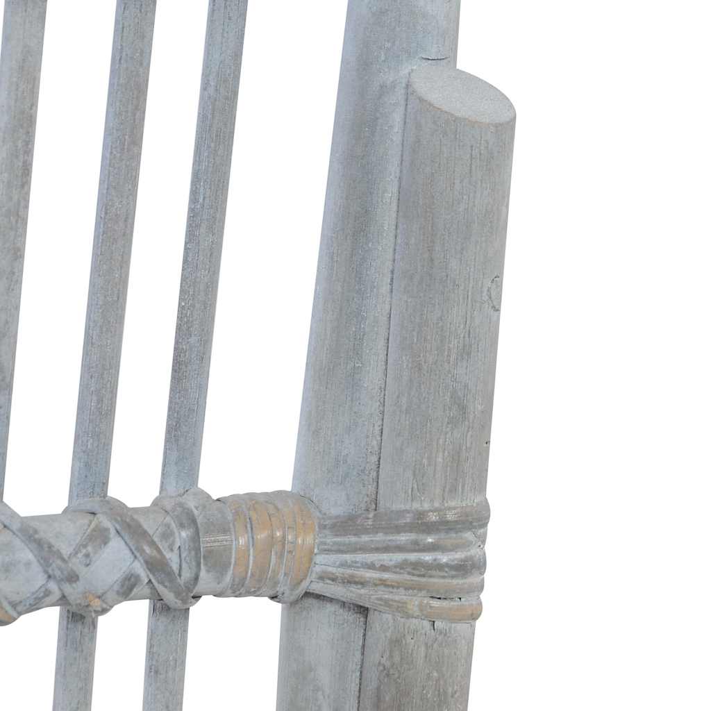 vidaXL Eetkamerstoelen 2 st met kussens natuurlijk rattan grijs