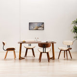 vidaXL Eetkamerstoelen 2 st gebogen hout et kunstleer