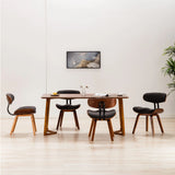 vidaXL Eetkamerstoelen 2 st gebogen hout et kunstleer