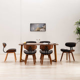 vidaXL Eetkamerstoelen 2 st gebogen hout et kunstleer