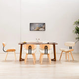 vidaXL Eetkamerstoelen 2 st gebogen hout et kunstleer