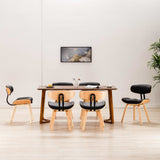 vidaXL Eetkamerstoelen 2 st gebogen hout et kunstleer