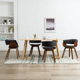 vidaXL Dining Chair Bentwood and Faux Leather