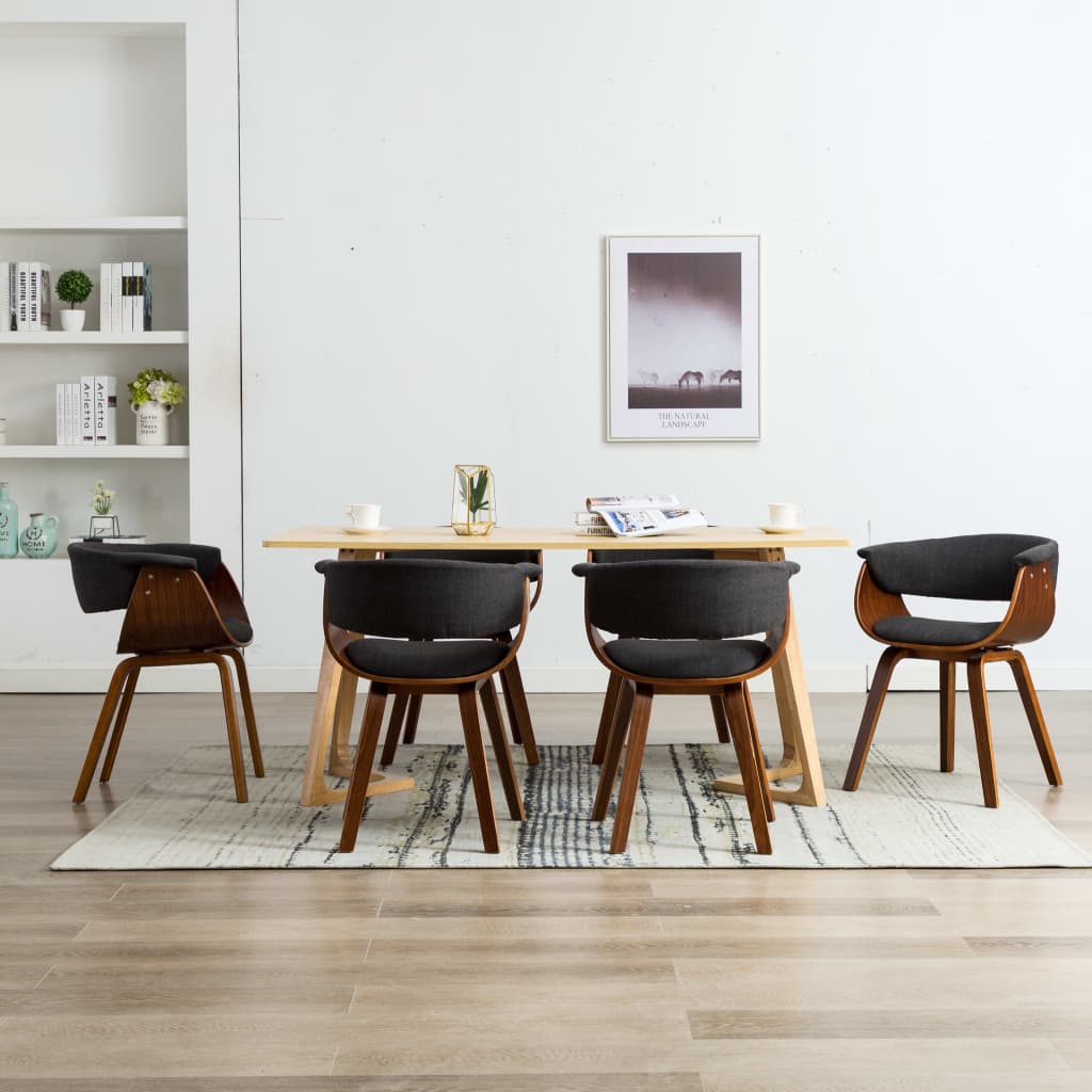 vidaXL Dining Chair Bentwood and Faux Leather