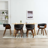 vidaXL Dining Chair Bentwood and Faux Leather