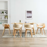 vidaXL Dining Chair Bentwood and Faux Leather