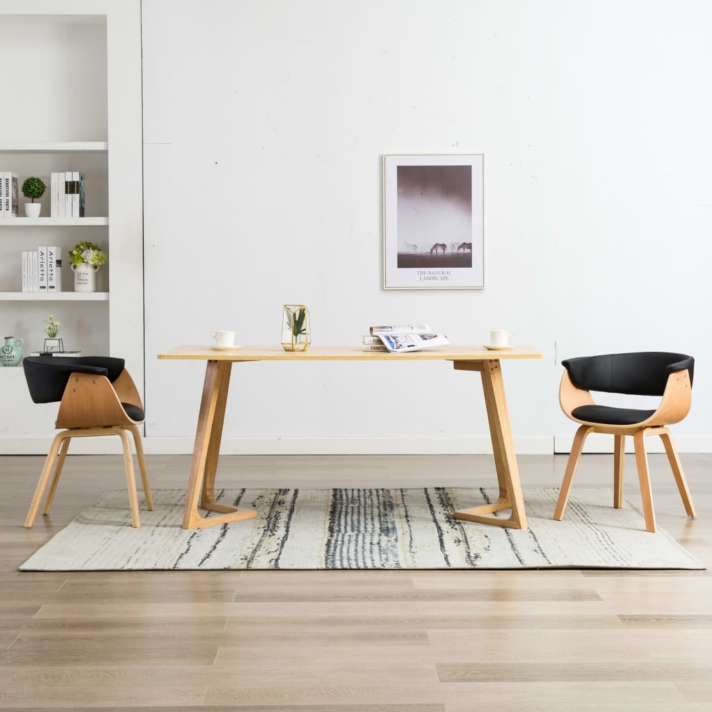 vidaXL Dining Chair Bentwood and Faux Leather