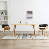 vidaXL Dining Chair Bentwood and Faux Leather
