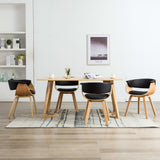 vidaXL Dining Chair Bentwood and Faux Leather