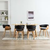 vidaXL Dining Chair Bentwood and Faux Leather