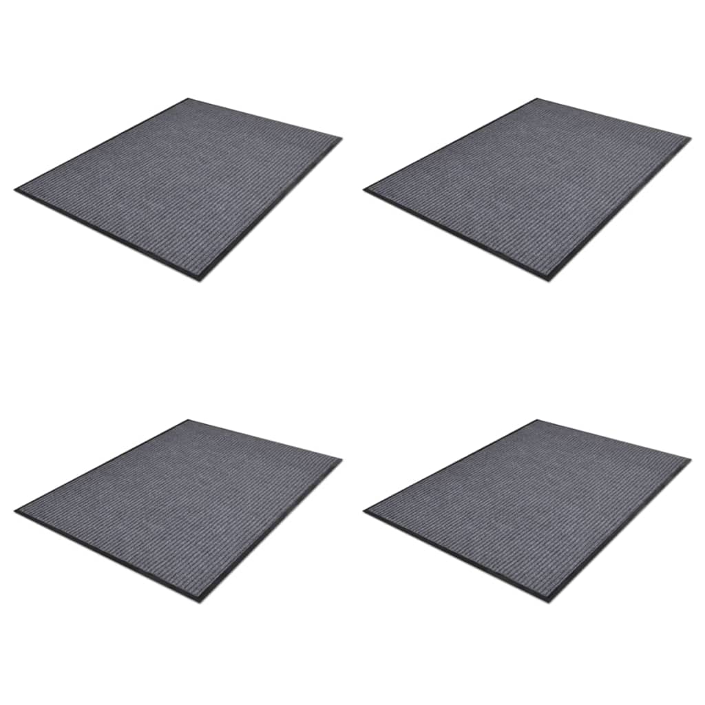 vidaXL Doormats 2 pcs 90x60 cm PVC grey