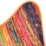 vidaXL Butterfly Chairs 2 pcs Chindi Fabric Multicolour