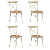 vidaXL Eetkamerstoelen 2 st massief gerecycled hout