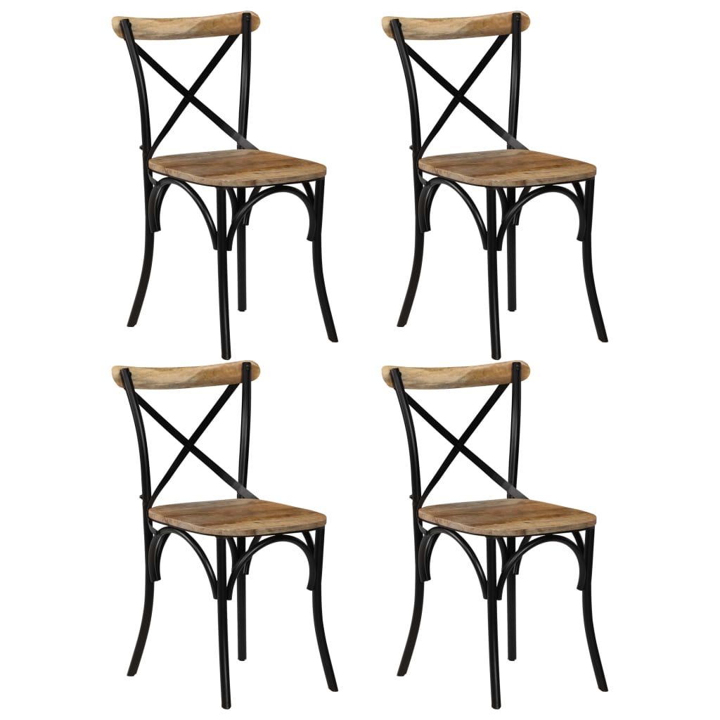 vidaXL Eetkamerstoelen 2 st massief gerecycled hout