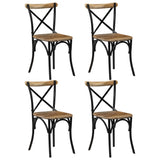 vidaXL Eetkamerstoelen 2 st massief gerecycled hout