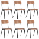 vidaXL Eetkamerstoelen 6 st multiplex bruin