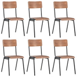 vidaXL Eetkamerstoelen 6 st multiplex marron