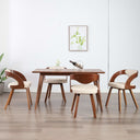 vidaXL Eetkamerstoelen 2 st kunstleer bruin